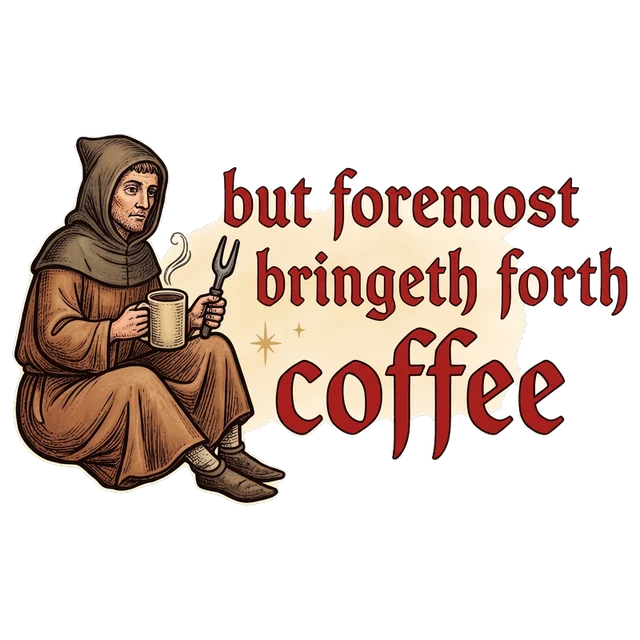Bringeth Forth Coffee Monk sticker