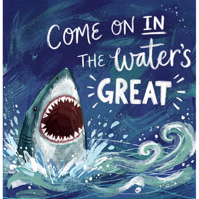 Come On In The Water's Great Shark sticker