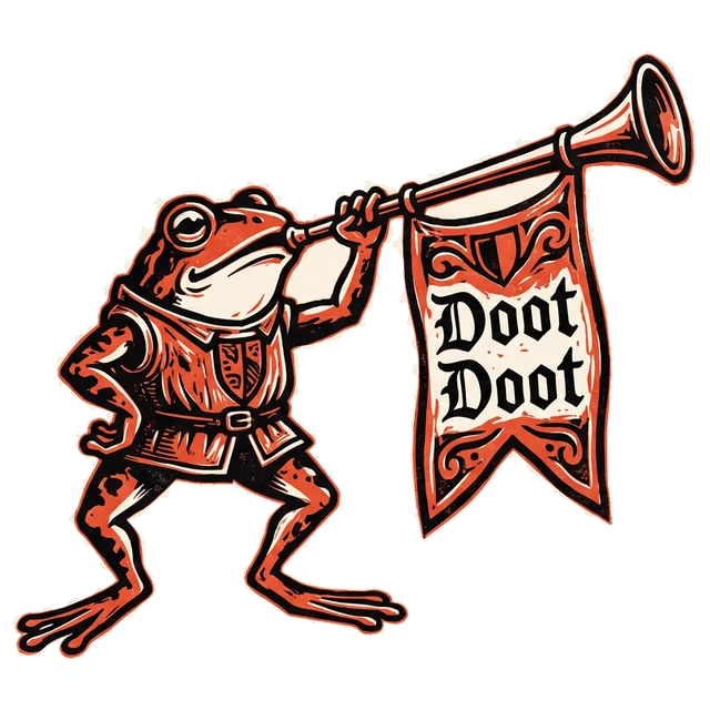Doot Doot Herald Frog sticker