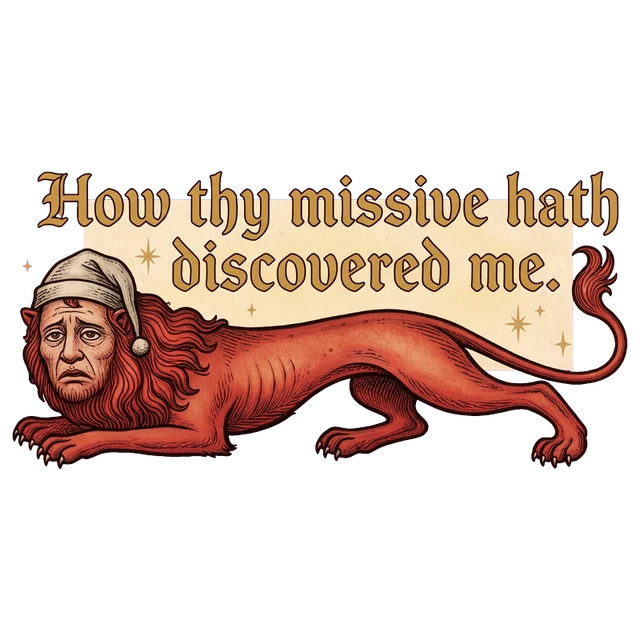 Missive Discovered Me Lion sticker
