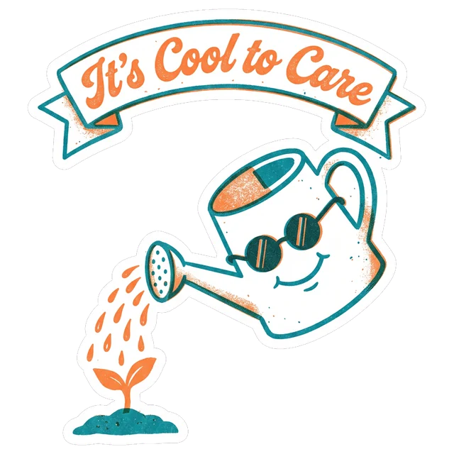 It's Cool to Care Watering Can sticker