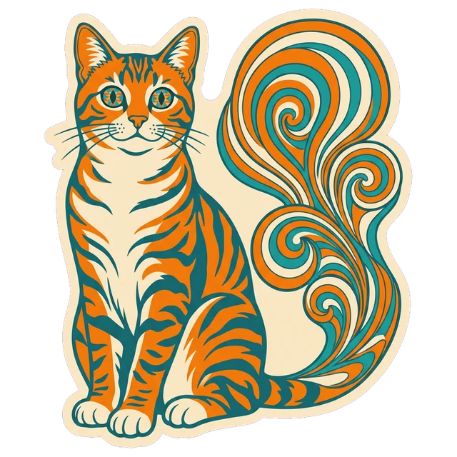 Kaleidoscope Cat sticker