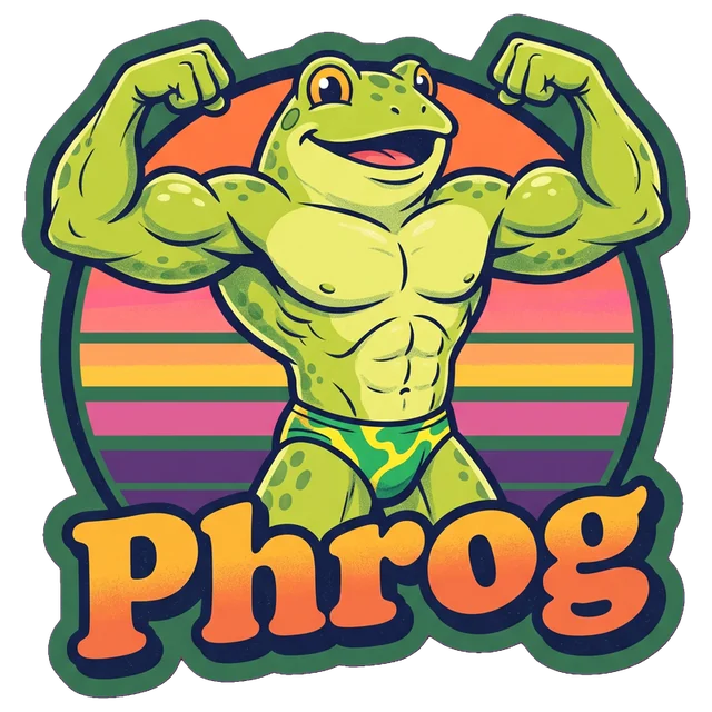 Phrog Bodybuilder sticker