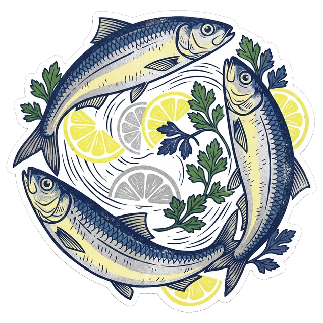 Sardine Wreath sticker
