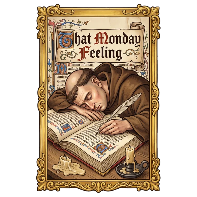 That Monday Feeling Monk sticker