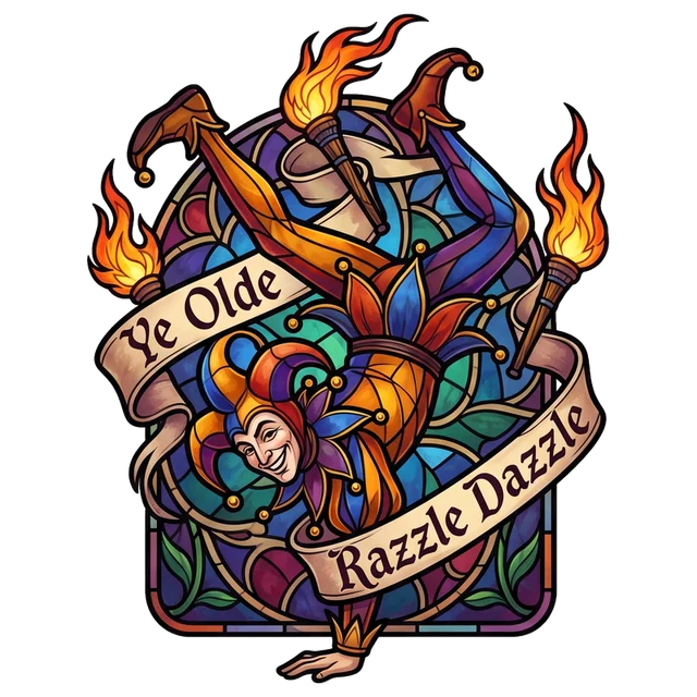 Ye Olde Razzle Dazzle Jester sticker